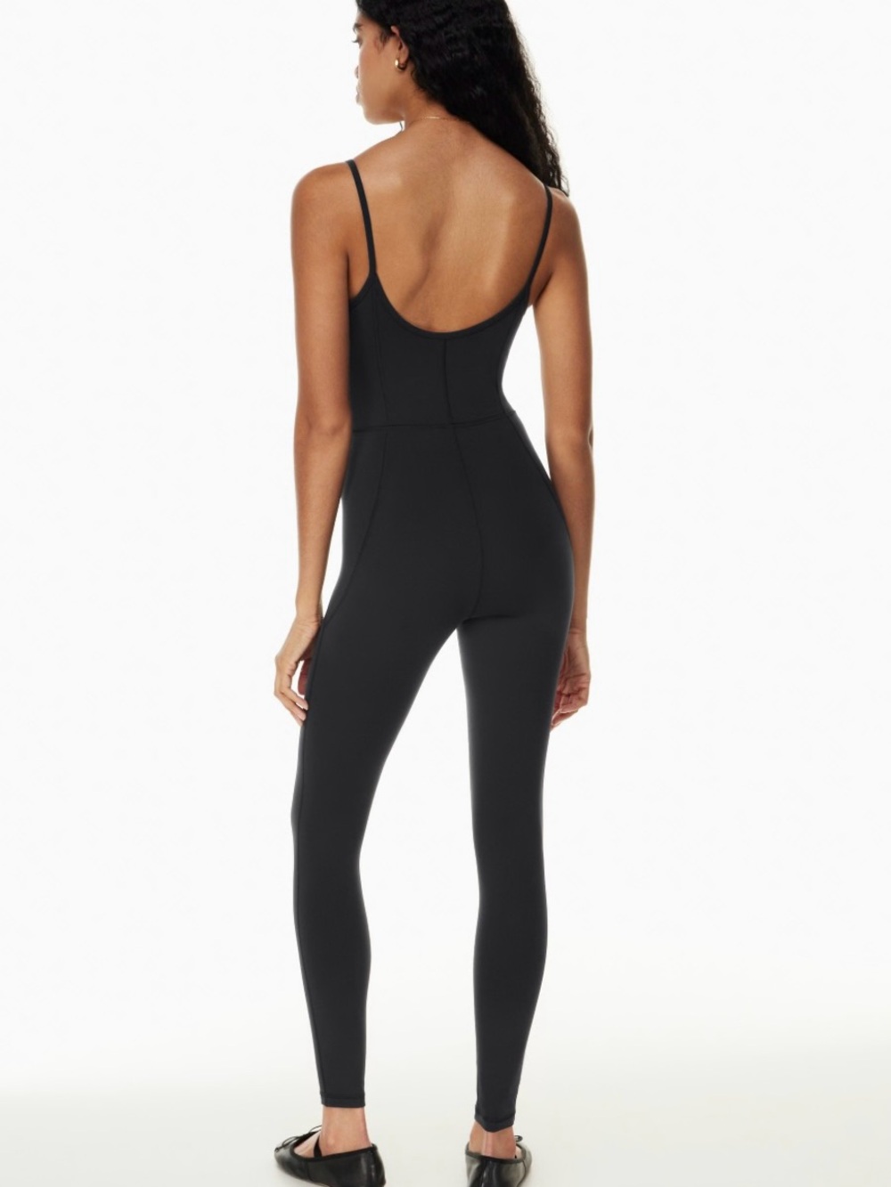Wilfred Free Aritzia Le Fou Pointe Balletcore Athleisure Black Stappy Jumpsuit - Picture 4 of 11